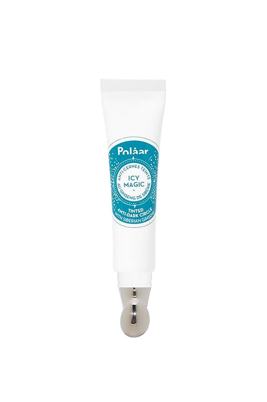 Polåar - Icy Magic Tinted Anti-dark Circles with Siberian Ginseng - Illuminates & smoothes eye contour - Universal shade - Fragrance-Free - 97% Natural, Vegan, Cruelty Free, Made in France - 0.4 Fl Oz-BrightBean Baby