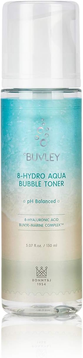 [BUVLEY] 8-Hydro Aqua Bubble Innovative Facial Toner, Deep Hydrating, Moisturizing, Anti Aging - Cruelty Free, Made in Korea Pack of (1)-BrightBean Baby