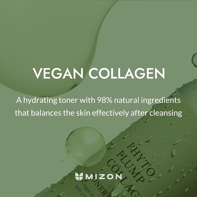 MIZON Phyto Plump Collagen TONER, Plant Collagen with Adenosine, Vegan Formula, Hydrating, Anti-Wrinkle Care (150 ml/5.07 fl oz)-BrightBean Baby