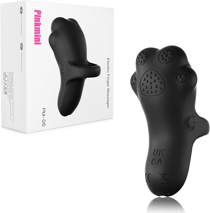 Portable Facial Massage Ball, Waterproof Rechargeable Powerful Multifunctional Eye Face Finger and Neck Massager, Black-BrightBean Baby