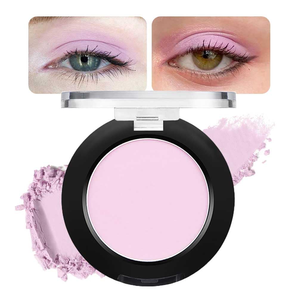 Eyeshadow Single Matte, High-Pigment Monochrome Eye Shadow Pressed Powder, Everyday Velvety Silky Eye Makeup Looks, Professional Long-Lasting Waterproof Single Eyeshadow Palette, Pink Nude 02-BrightBean Baby