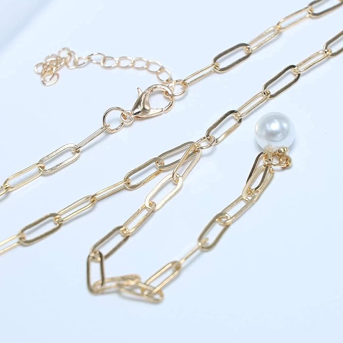 Long Pearl Necklace Pearl Lariat Y Necklace Chain Vintage Minimalist Necklace Jewelry for Women and Girls-BrightBean Baby