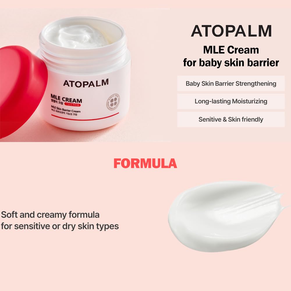 ATOPALM | MLE Eczema Cream | Premium Baby Lotion Newborn | Baby Face and Body Moisturizer for Skin Barrier | Moisturizing Facial Cream for Itchiness & Redness | Korean Skincare | 2.2 fl oz (65ml)-BrightBean Baby