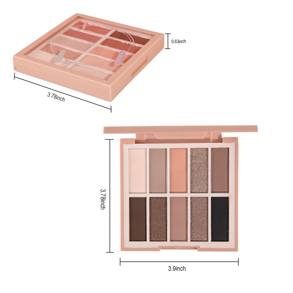 Neutral Nude Eye Shadow Palette,Matte Brown Bronze Naked Cream Eyeshadow Palette,Make Up Pallets for Women Natural Eyeshadows for Eyes Long Lasting Naturing-Looking-BrightBean Baby