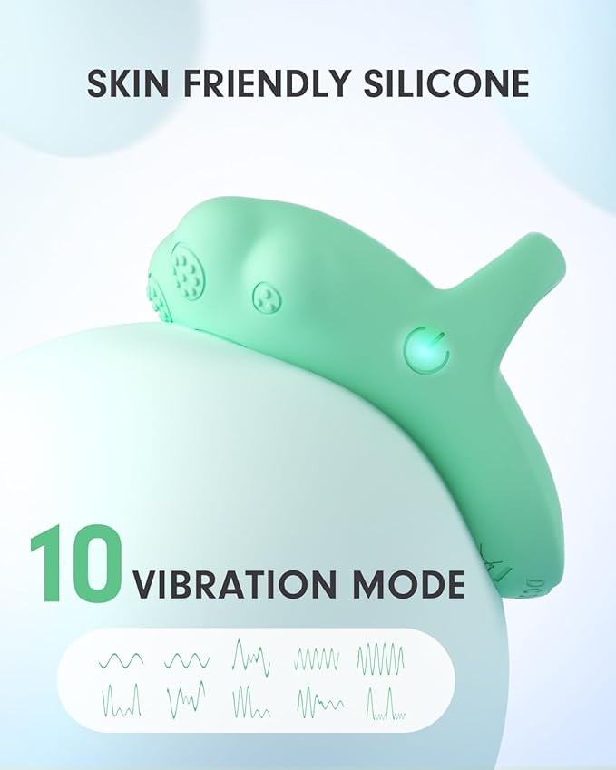 Portable Mini Facial Massage Ball, Waterproof Rechargeable Powerful Multifunctional Eye Face Finger Massager (Green)-BrightBean Baby