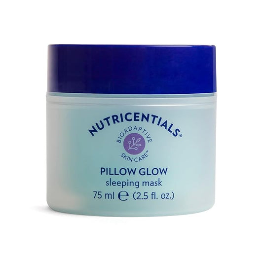 NuSkin NUTRICENTIALS Pillow Glow Sleeping Mask | Overnight Hydration | Bioadaptive Botanical Complex | Red Algae | Apple Extract | Deep Sea Water | Skin Glowing & Pore Minimizing | 2.5 Fl Oz | 1 Pack-BrightBean Baby