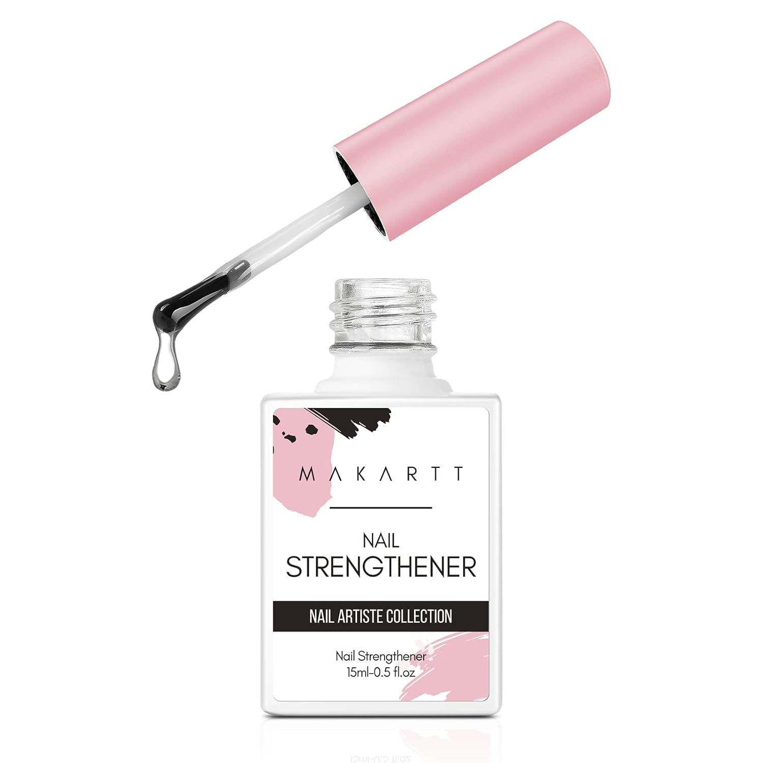 Makartt Gel Nail Strengthener Reinforce Polish, Nail Strengthening Repair Polish Nail Hardener for Treating Weak Damaged Peeling Nails Clear Soak Off Gel Lacquer Long Lasting Professional DIY Nail Art-BrightBean Baby
