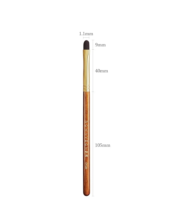 Desert Oak Series Pixel-Precise Detail Concealer Brush - Micro Teardrop Head for Acne Scars & Dark Spots, Sustainable Bubinga Handle (CM 195)-BrightBean Baby