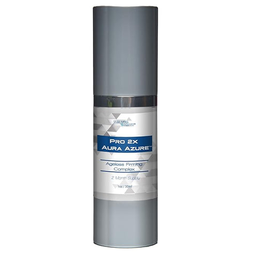 Pro 2x Aura Azure Serum - Anti Aging Serum - 2 Month Supply - Skin Firming Complex to Reduce Wrinkles Appearance - Exfoliate - Nourish - Improve Hyperpigmentation & Dark Circles - Aid Cell Renewal-BrightBean Baby