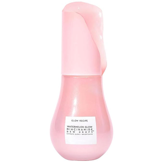 Glow Recipe Watermelon Niacinamide Dew Drops, Travel Size - Brightening, Plumping Hydrating Face Serum, Makeup Primer + Liquid Highlighter with Hyaluronic Acid - Dewy & Glowing Korean Skin Care (15ml)-BrightBean Baby