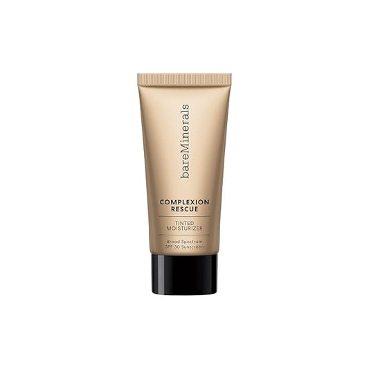 bareMinerals Complexion Rescue Tinted Moisturizer for Face with SPF 30 + Hyaluronic Acid, Hydrating Tinted Mineral Sunscreen for Face, Skin Tint, Vegan, Travel Size-BrightBean Baby