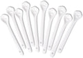 White Long Handle Porcelain Spoons Coffee, Tea, Yogurt and Ice-cream, Cutlery Fitting Paw Ceramic Spoons 5.7 Inch Set of 10 (10, Paw-5.7 inch)