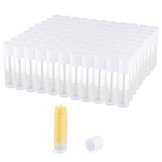 100 Pcs 5.5ml Bulk Empty Lip Balm Tubes Refillable Plastic Lip Gloss Container Travel Lipstick Tubes Chapstick Tubes Holder For DIY Homemade Lip Balm (clear)-BrightBean Baby
