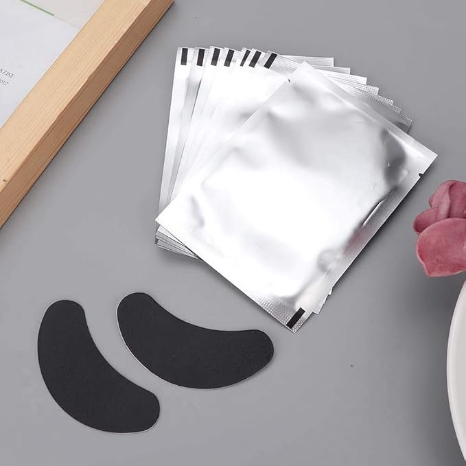 Under Eye Pads, 50 Pairs Eye Gel Pads, Eyelash Extension Pads for Eyelash Extensions Eye Mask Beauty Tool, Black-BrightBean Baby