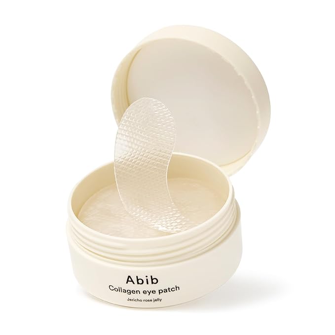 Abib Collagen Eye Patch Jericho Rose Jelly 60 Patches, Korean Under Eye Patches for Puffy Eyes and Dark Circles, Anti-Wrinkle, Collagen, Caffeine, Niacinamide, Ceramide, Antioxidant, Skin Care-BrightBean Baby
