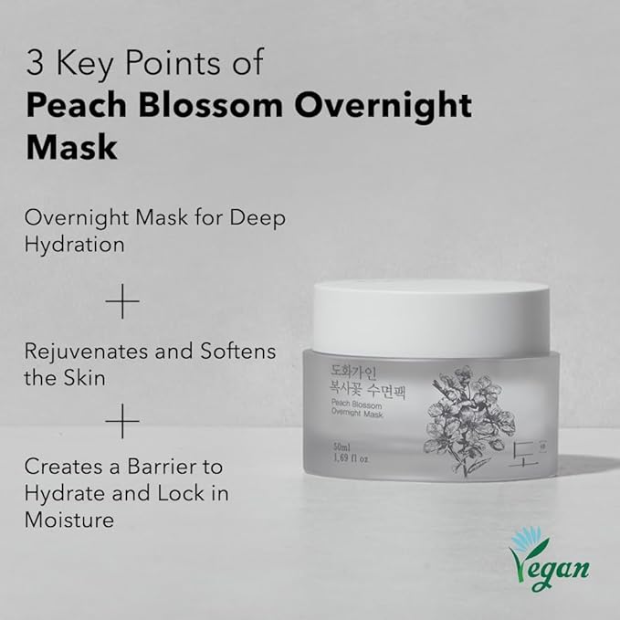 Gentle Peach Blossom Overnight Mask l Vitamin C, Rejuvenating, Hydrating l Product of Korea - 1.69 fl. Oz-BrightBean Baby