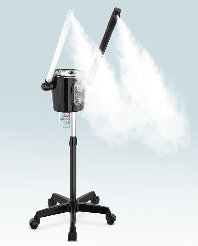 Kingsteam 2-in-1 Hot & Cold Facial Steamer with Ozone & Ionic Technology,Deep Cleansing & Moisturizing,30-Min Timer,Large Water Tank for Professional Estheticians, Beauty Salons & Home Use-BrightBean Baby