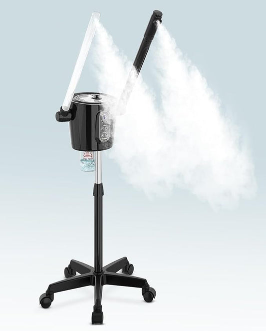 Kingsteam 2-in-1 Hot & Cold Facial Steamer with Ozone & Ionic Technology,Deep Cleansing & Moisturizing,30-Min Timer,Large Water Tank for Professional Estheticians, Beauty Salons & Home Use-BrightBean Baby