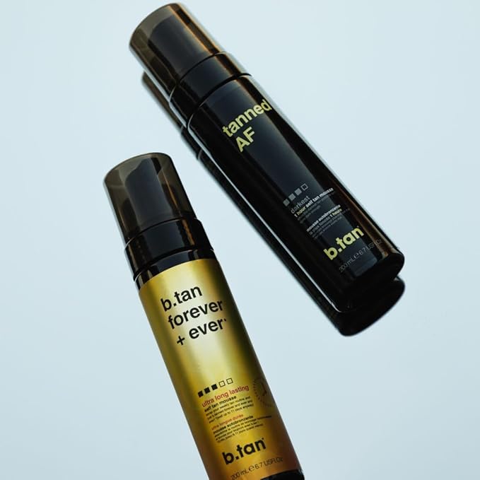 b.tan Ultra Long Lasting Self Tanner Mousse | Forever & Ever - Lasts Up to 11 Days, Fast, 1 Hour Express Sunless Tanning Foam, No Fake Tan Smell, Dark Bronze Glow, Vegan, Cruelty Free, 6.7 Fl Oz-BrightBean Baby