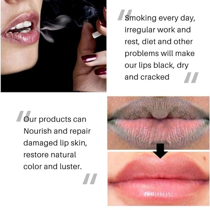 2PC Lip Balm Fade Dark Pigment Whitening Moisturizing Lip Hyaluronic Acid Exfoliating Dead Skin Lightening Lip Care (Orange)-BrightBean Baby