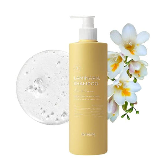 laferme Laminaria Shampoo with Organic Ingredient, Korean Clarifying Shampoo, Hydrating for Dry Hair, Strengthening for Weak Hair, Sulfate & Paraben-Free, for Women & Men,16.9 FL. OZ, Pear & Freesia-BrightBean Baby