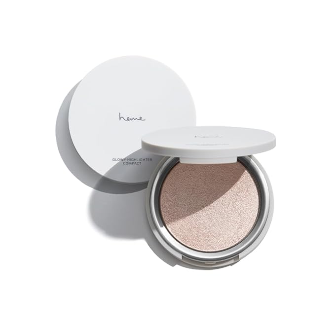 heme Glowy Highlighter Compact 5.5g (01 Rosy Dew)-BrightBean Baby