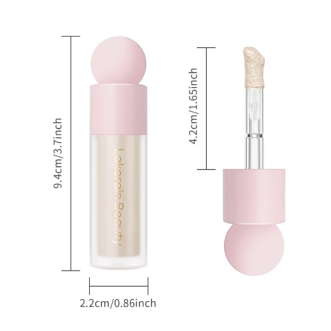 KYDA Liquid Highlighter, Moisturizing Liquid Illuminator for Face & Body, High Glossy Finish, Natural Glow Liquid Luminizer, Silky Creamy, Lightweight Blendable, by Ownest Beauty-#01-BrightBean Baby