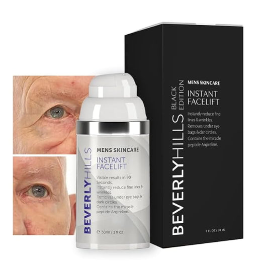 Beverly Hills Mens Instant Facelift and Eye Serum Treatment for Dark Circles, Puffy Eyes, and Wrinkles-BrightBean Baby