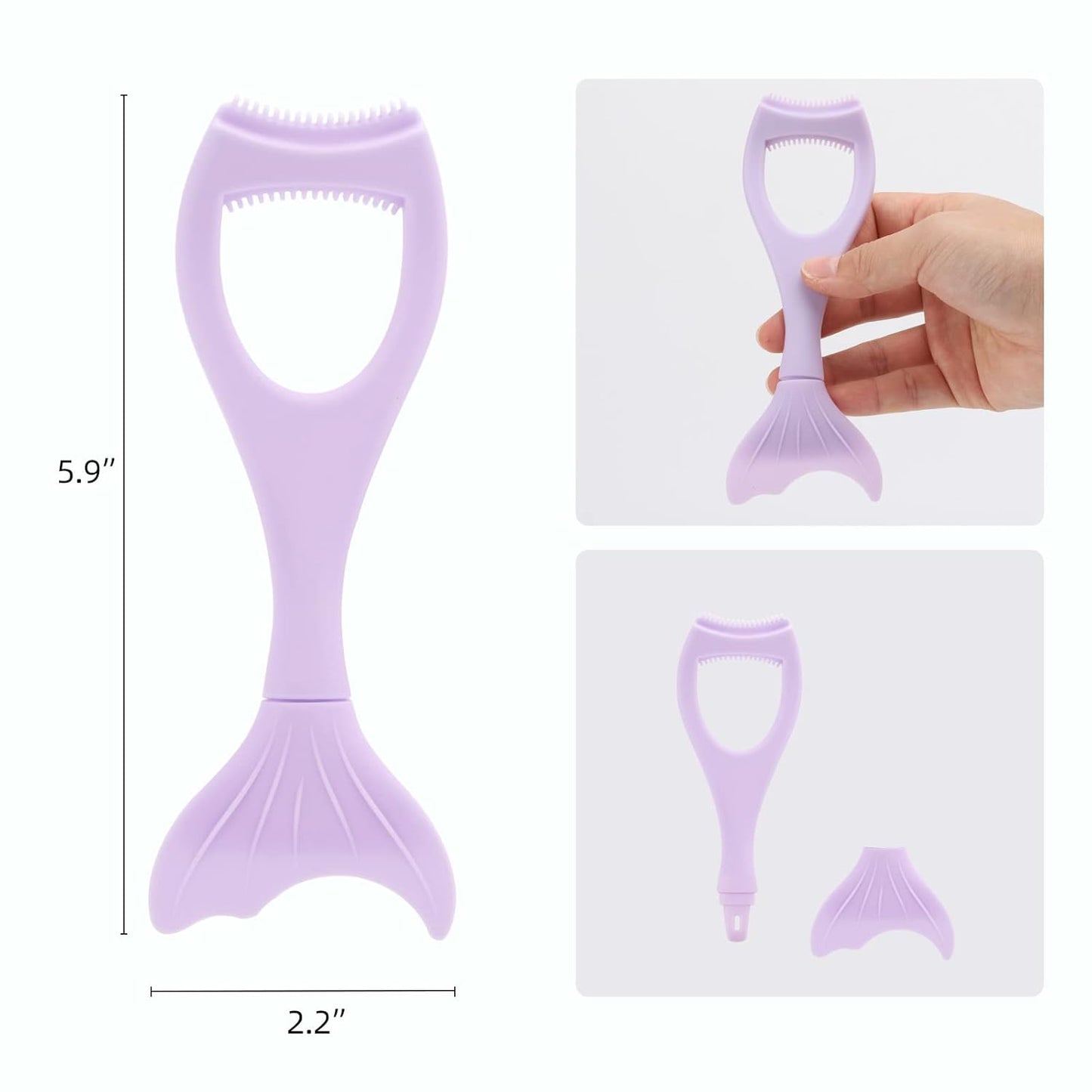 Tbestmax 2 in 1 Mascara Eyeliner Guard, Silicone Mascara Lash Shield Applicator, Eyelash Comb Purple 2 Pcs-BrightBean Baby