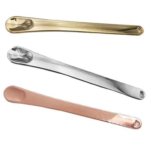 3 Pieces Alloy Makeup Spatula Eye Cream Spoon Beauty Scoop Mini Spoon Makeup Beauty Spoons Mini Cosmetic Skincare Spatula for Cream Lotions, 3.54 x 0.43 inches, Gold, Silver, Rose-Gold-BrightBean Baby