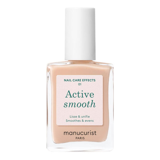Manucurist Active Smooth 01 Nail Concealer Polish & Care - 2 in 1 Nude Nail Polish : Nail Strengthener and Growth - No Lamp - Nail Concealer - Ridge Filler for Nails - Beige Finish-BrightBean Baby