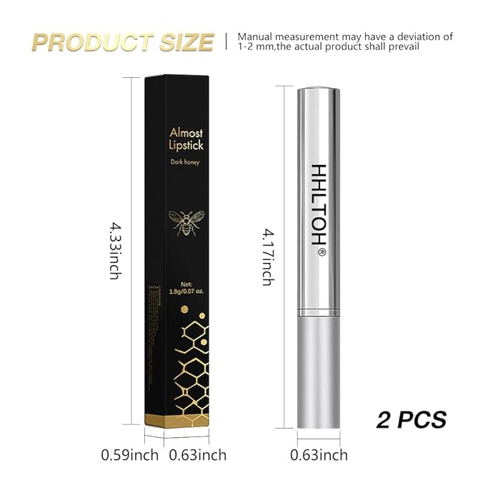 2PCS Honey Tinted Lips Balm Lipstick – Sheer Hydrating Lip Balm for Women All Skin Tones – Moisturizing Nourishing Lip Balm with Natural Black Cherry Tint – Bálsamo Labial Hidratante con Color-BrightBean Baby