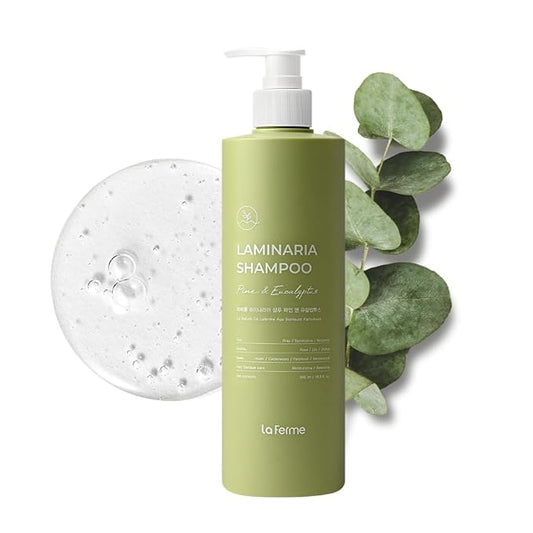 laferme Laminaria Shampoo with Organic Ingredient, Korean Clarifying Shampoo, Hydrating for Dry Hair, Strengthening for Weak Hair, Sulfate & Paraben-Free, for Women & Men,16.9 FL. OZ, Pine Eucalyptus-BrightBean Baby