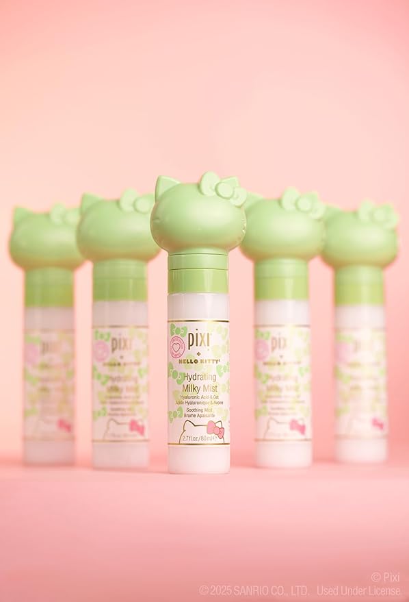 Pixi Beauty + Hello Kitty Milky Mist 2.70 Fl Oz | Hydrating Moisturizer for Dry Skin | Infused with Hyaluronic Acid-BrightBean Baby