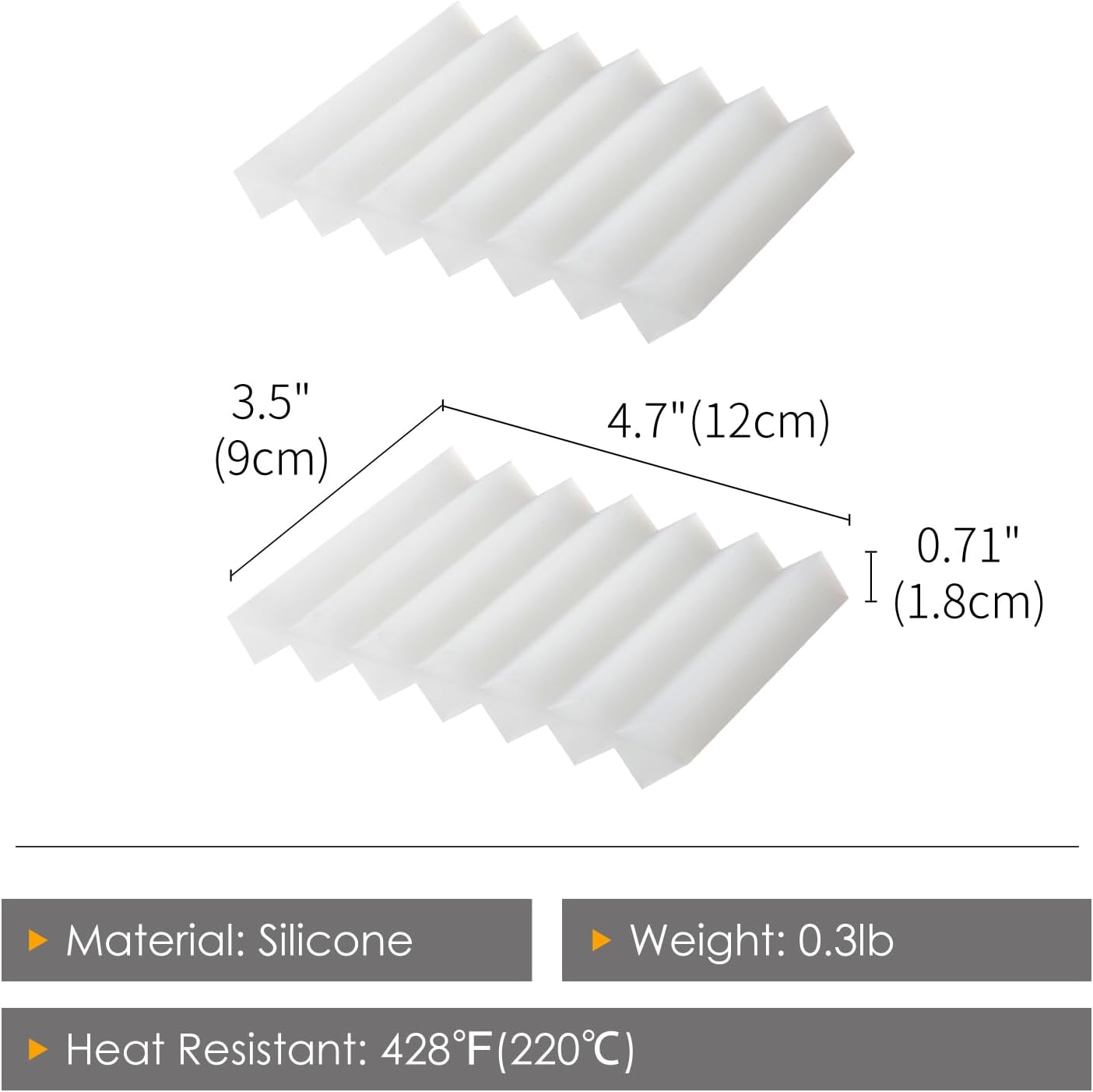 SHIMOYAMA Paint Brushes Holders, 2 Pack, Zigzag Soap Dish, Soap Holder for Watercolor Paintbrush, Bathroom, White-BrightBean Baby