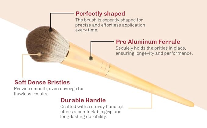8pcs Gold Makeup Brush Set for All Skill Levels Easy Clean Soft Lint Free Brushes Travel Friendly Kit Foundation Powder Eyeshadow Blush Contour-BrightBean Baby