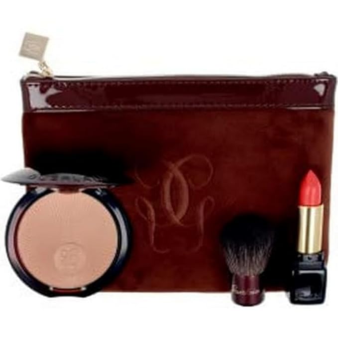 Guerlain Terracotta 3 Piece Set (#344 Sexy Coral 0.12 Oz+ #20 Nude Bronzer 0.3 Oz + Mini Brush + Bag)-BrightBean Baby