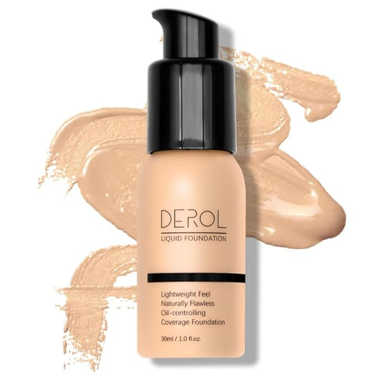 Foundation Full Coverage Liquid Foundation Cream - Lightweight Concealer - Suitable for All Skin Types (ivory white 02)-BrightBean Baby
