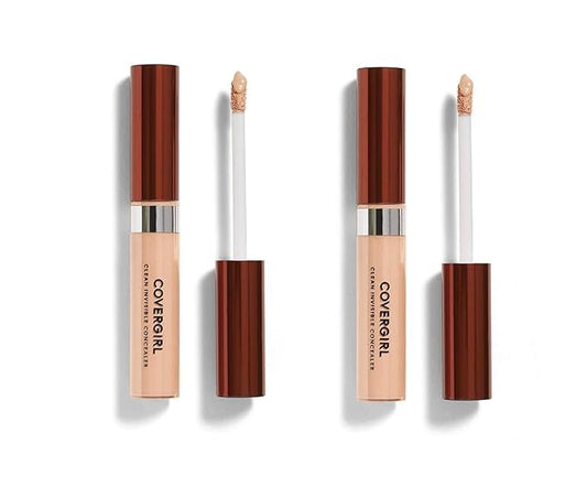 COVERGIRL Clean Invisible Concealer, Light 125, 0.32 Fl Oz, 2 Count-BrightBean Baby