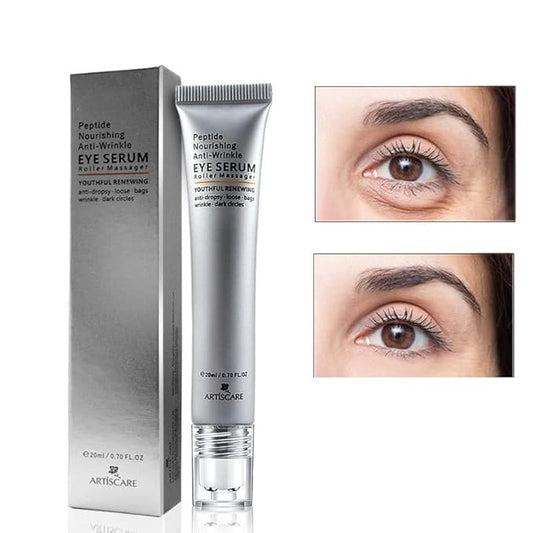 Eye Peptide Serum Eye Massage Roller Nourishing Relieve Loose Eye Bags Dark Circles Eye Skin Care Under Eye Cream for Fine Wrinkles and Puffiness Daily Skincare(Nourishing Grey)-BrightBean Baby