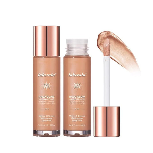 Halo Glow Liquid Face Filter, Complexion Booster For A Glowing, Soft-Focus Look, Infused With Hyaluronic Acid, Vegan & Cruelty-Free 1.06 OZ/31.5ml -04-BrightBean Baby