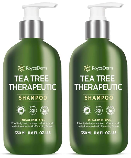 Roycederm Tea Tree Antifungal Shampoo: Folliculitis Shampoo for Dry Scalp, Dandruff, and Itchy Scalp - Medicated Clarifying shampoo with Tea Tree Oil, Paraben & Sulfate Free - 2 Pack-BrightBean Baby