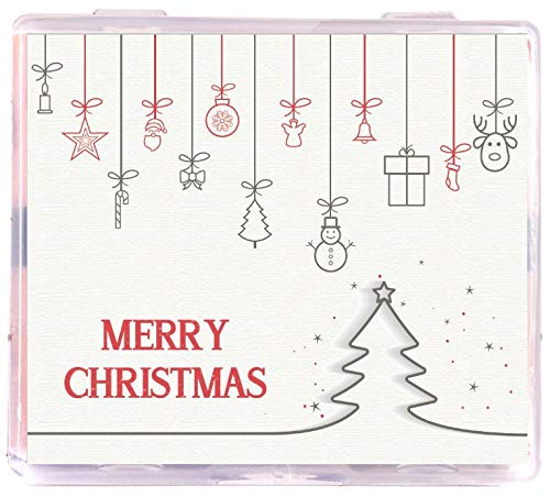 [200 Counts + Mirror Case] Christmas Edition Natural Bamboo Charcoal Oil Blotting Sheets for Face with Mirror Case-BrightBean Baby