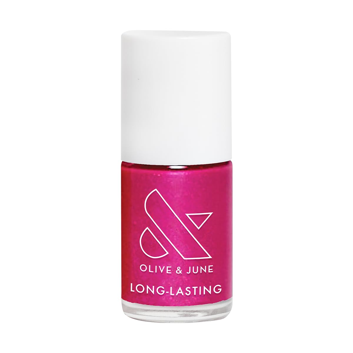 Olive & June Long Lasting Nail Polish | Plump Gel-Like Finish No Lamp Needed | Lasts up to 10 days | Salon-Quality at Home | 15-Free, Vegan Cruelty-Free Chip-Resistant | Lily Blooms Shimmering Magenta-BrightBean Baby