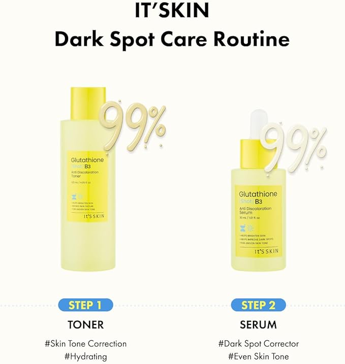 It'S SKIN Glutathione Shot B3 Toner 4.05 Fl Oz, 99% Pure Glutathione, Deep Hydration & Skin Texture Care, Fast-Absorbing for Daily Toner, Korean Skincare-BrightBean Baby