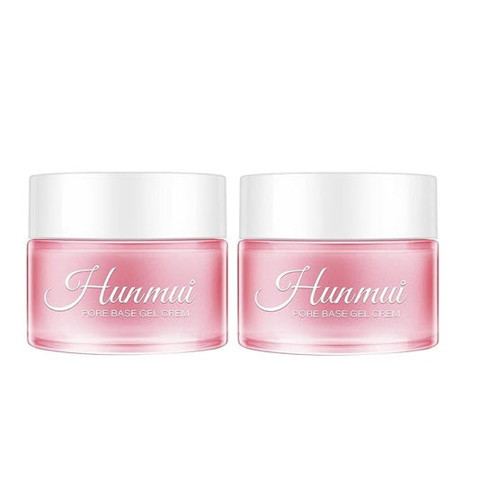 2Pcs Hunmui face primer pore base gel cream，Magical perfecting base face primer under foundation Anti-Aging WrinklesShrink Pore Remove Fine LinesExfoliatingAnti-Oxidation-BrightBean Baby