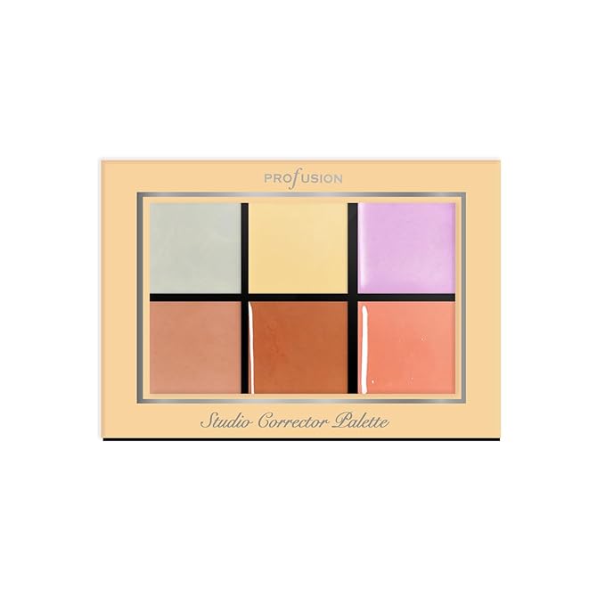 Profusion Cosmetics Studio Corrector Palette for Radiant, Even Skin Tone, Raise Your Makeup Routine and Reduce Redness, Dark Circles, and Other Imperfections to Achieve Flawless Skin-BrightBean Baby