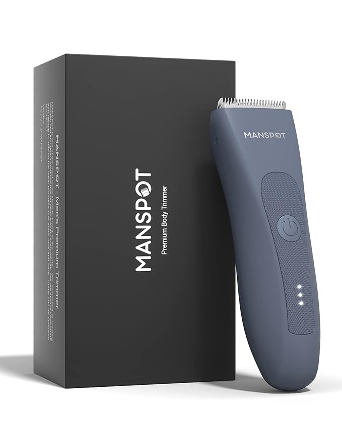 MANSPOT Electric Groin Hair Trimmer Hair Finishing Trimmers, Men's Shaving & Grooming Sets Kit with 4 Guards and Replaceable Ceramic Blade Heads,Waterproof Wet/Dry Trimmer,90 Minutes Shaving Tools-BrightBean Baby