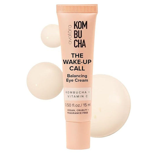 Avatara - Kombucha The Wake-Up Call Eye Cream, Eye Cream for Dark Circles and Puffiness, Under Eye Cream with Caffeine, Vitamin C, and Tumeric, Caffeine Eye Cream for All Skin Types, 0.05 Fl. Oz.-BrightBean Baby