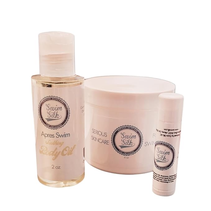 Swim Trio for Skin Protection, Hydration and Nourishment - Skin Shield, Body Oil and Lip Balm-BrightBean Baby